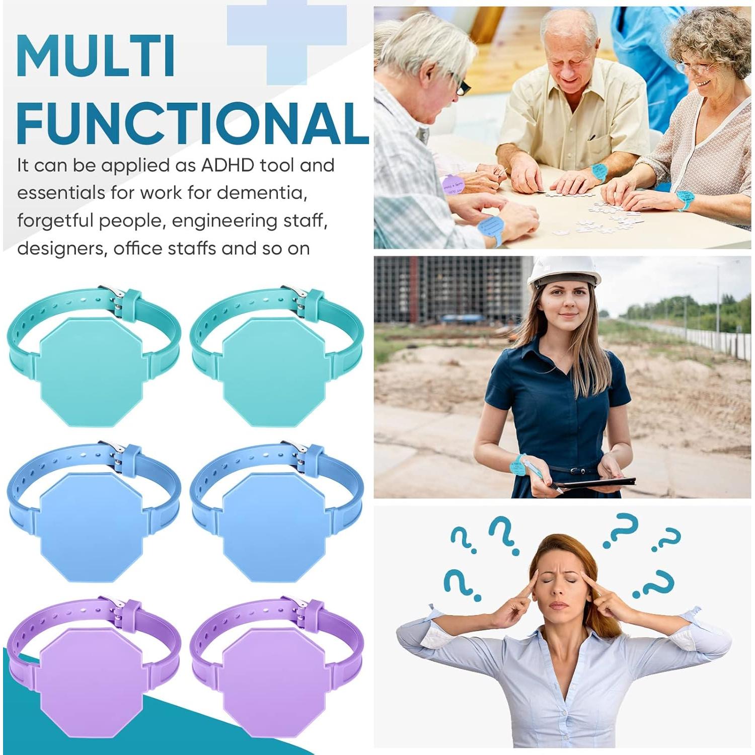 Banda de Reloj de Memo Geyee de Silicona Reutilizable 6 Pzas