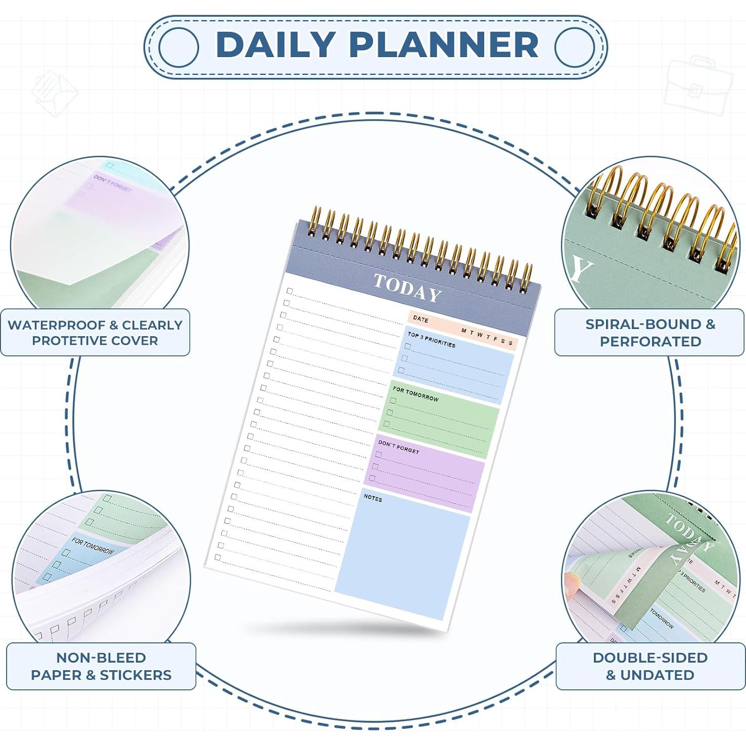 Bloc de Notas Desgarrable Agoer 2 Paquetes 320 Páginas 22x15cm