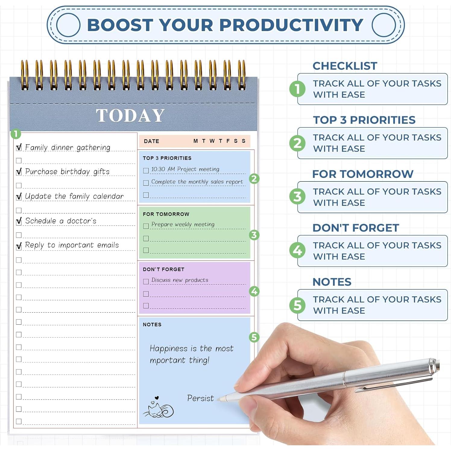 Bloc de Notas Desgarrable Agoer 2 Paquetes 320 Páginas 22x15cm