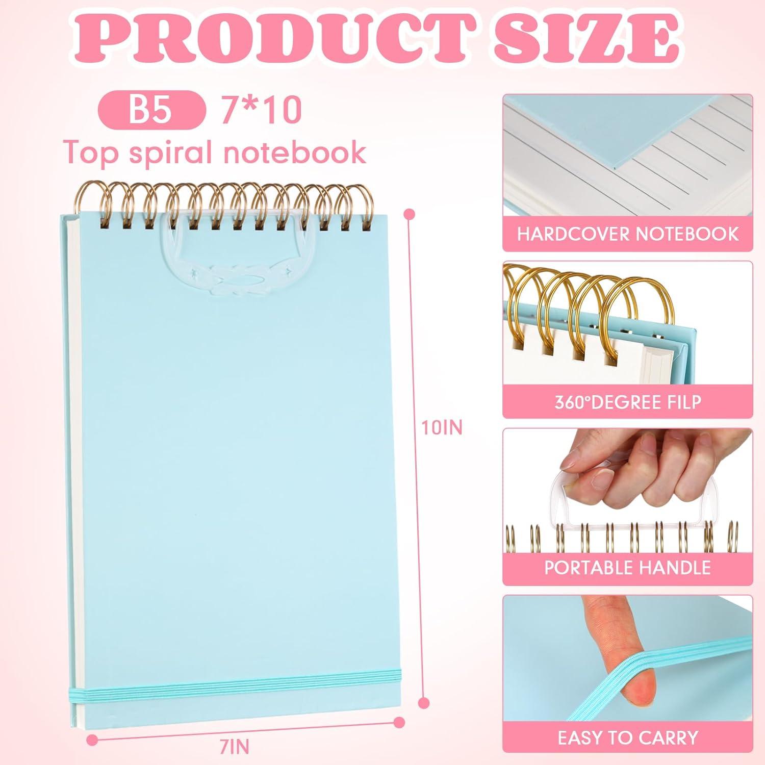 Paquete de 3 cuadernos de espiral Resurhang 17.8x25.4cm tapa dura