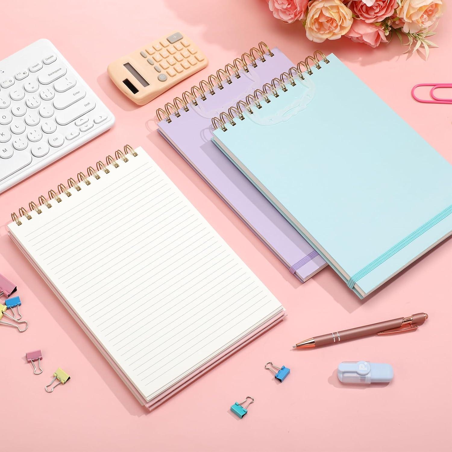 Paquete de 3 cuadernos de espiral Resurhang 17.8x25.4cm tapa dura