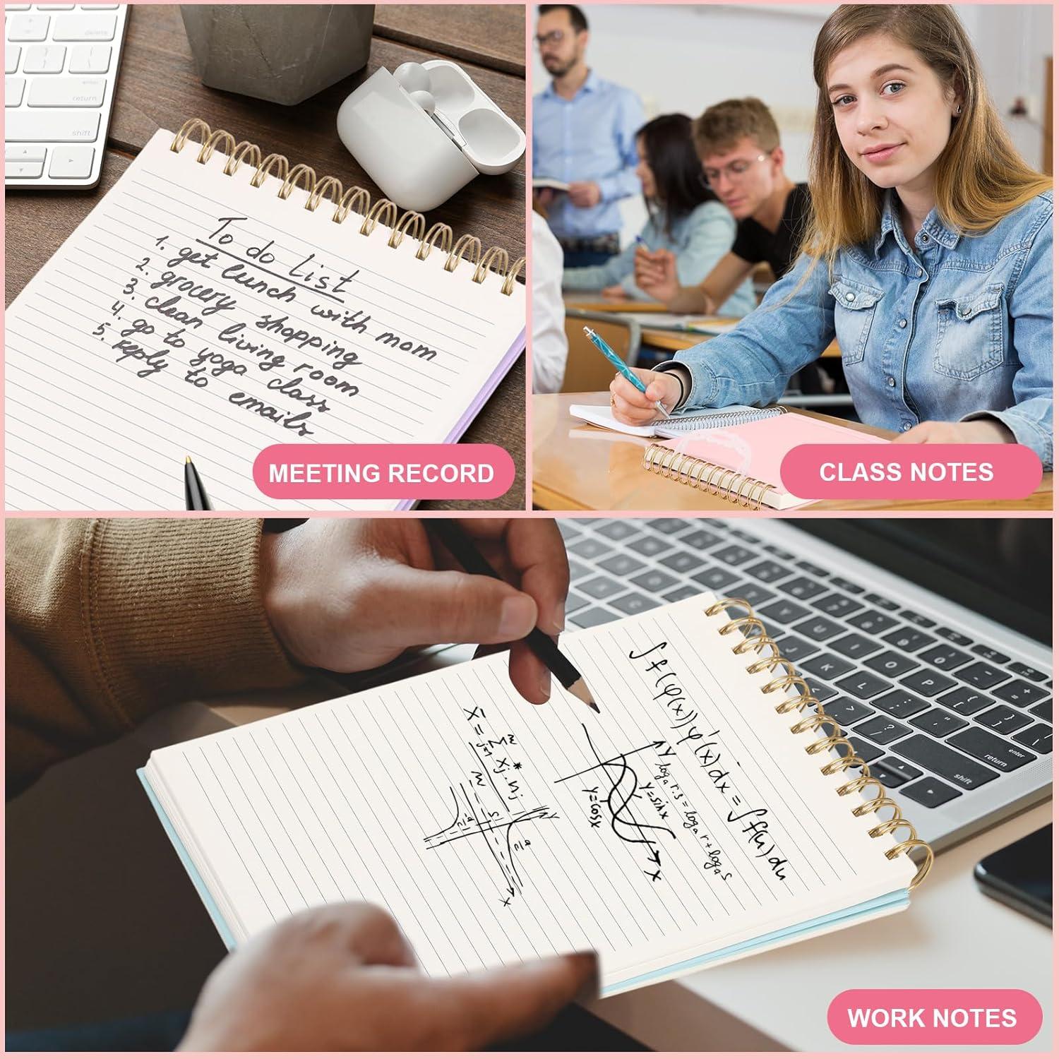 Paquete de 3 cuadernos de espiral Resurhang 17.8x25.4cm tapa dura