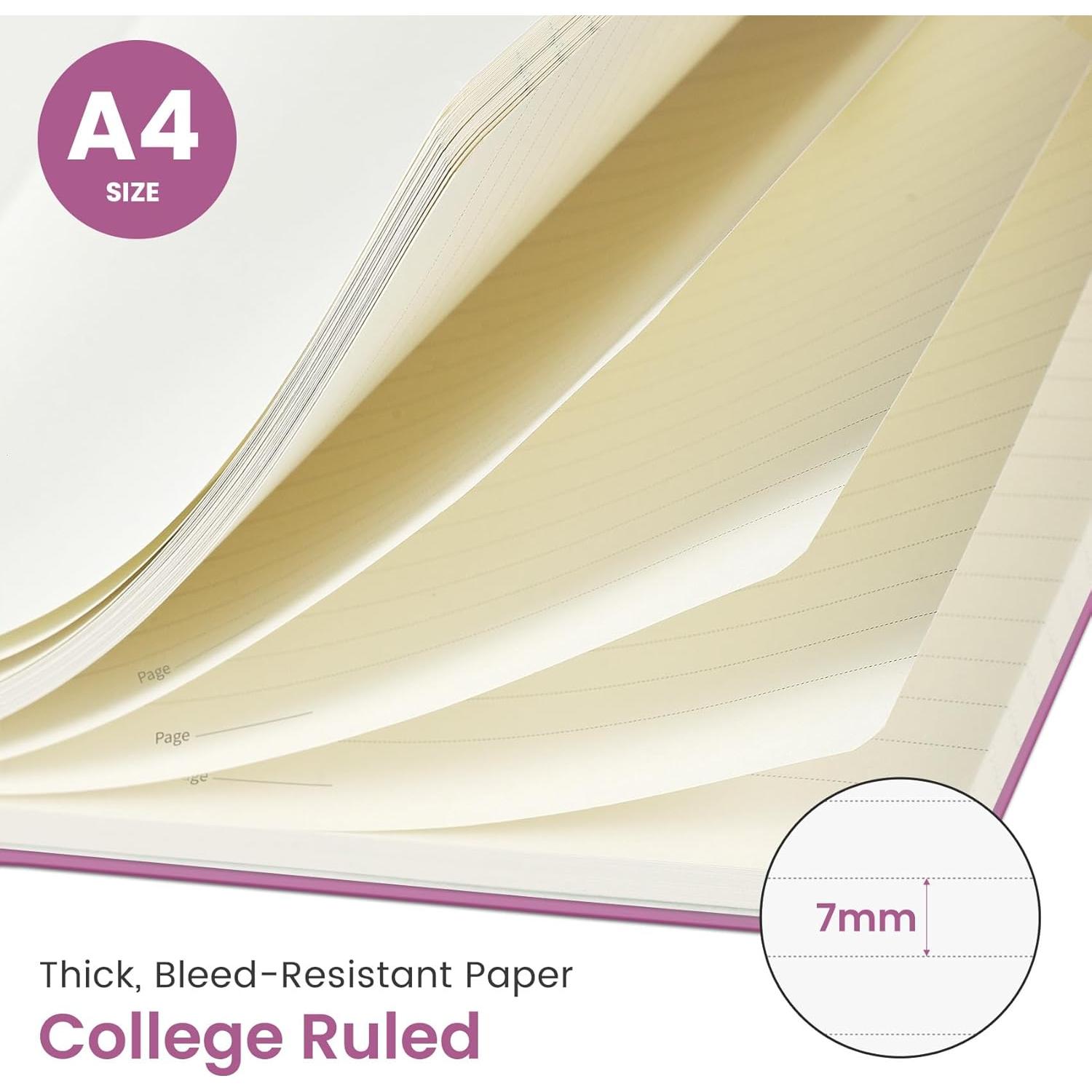 Cuaderno Espiral Taja A4 Rayado 21.6x27.9cm Morado