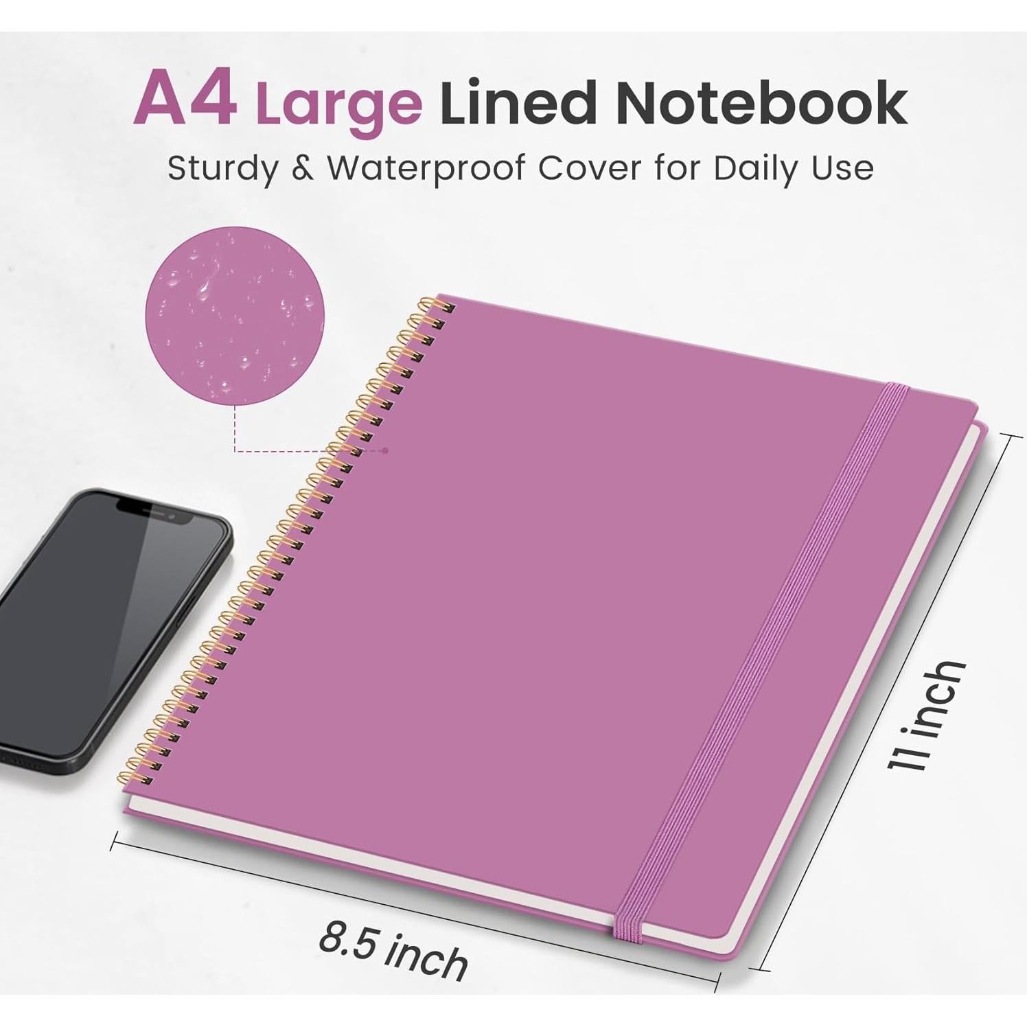 Cuaderno Espiral Taja A4 Rayado 21.6x27.9cm Morado