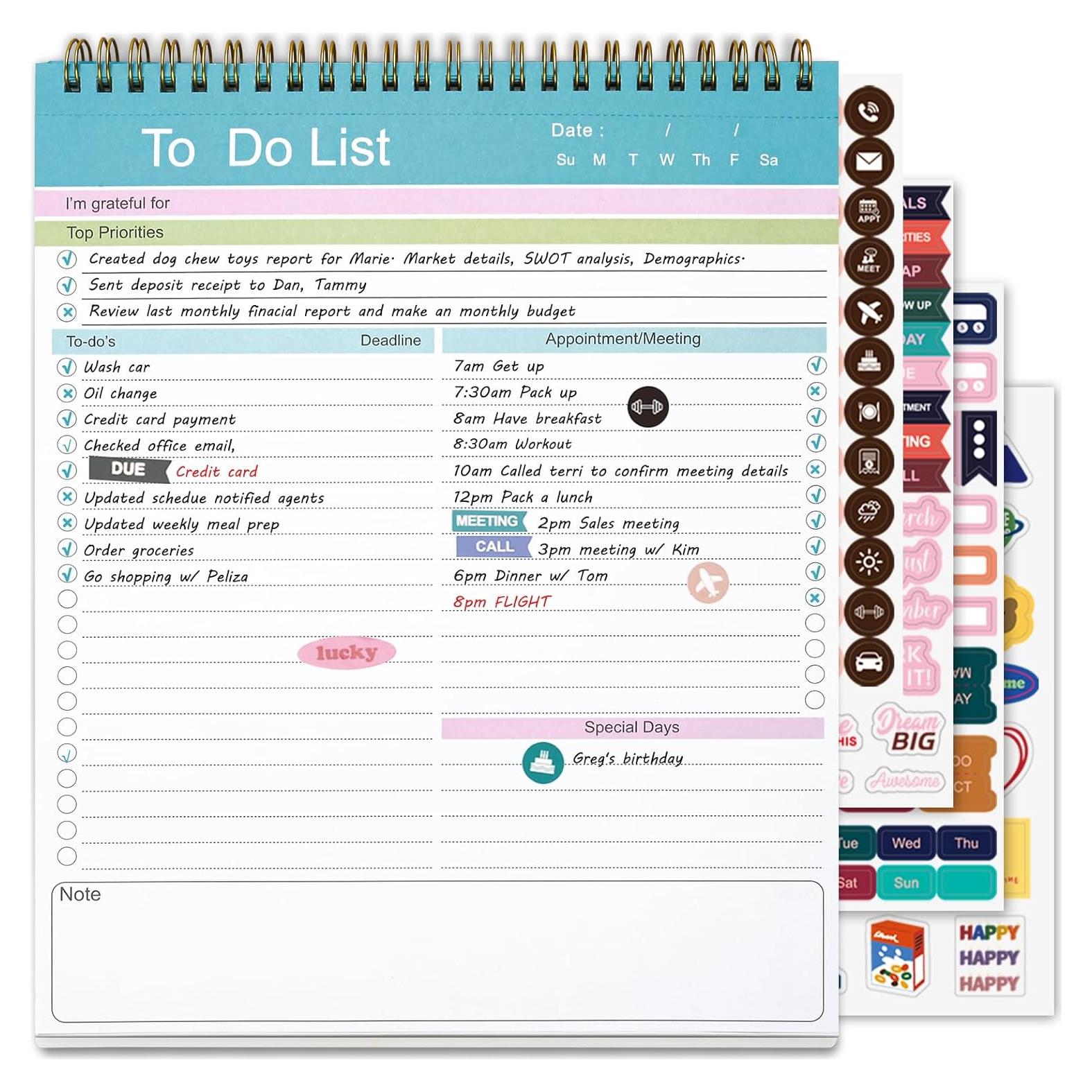 Bloc de Notas de Tareas GuanQiao 52 Hojas 21.6x26.7cm