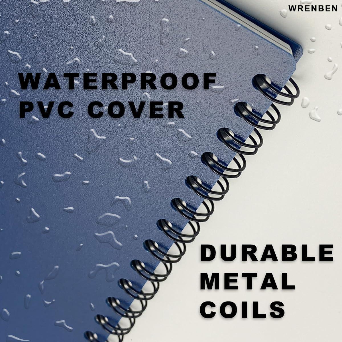 Cuadernos Espirales Impermeables WRENBEN 2PCS 100 Páginas