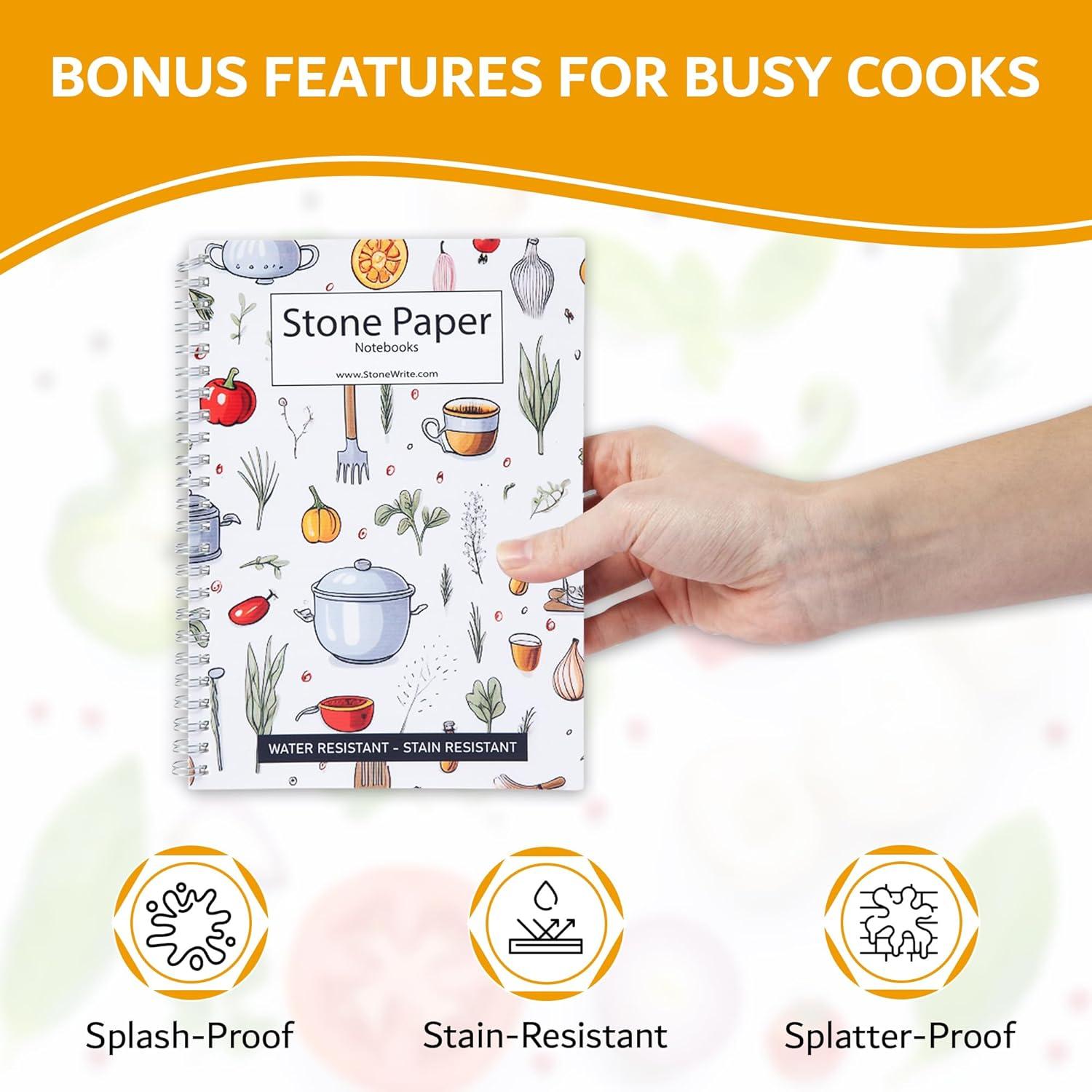 Cuaderno de Cocina Impermeable StoneWrite A5 50 Hojas