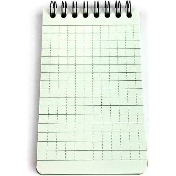 Bloc de Notas Impermeable LETHALIFE 3x5 cm Verde OD - Paquete de 3