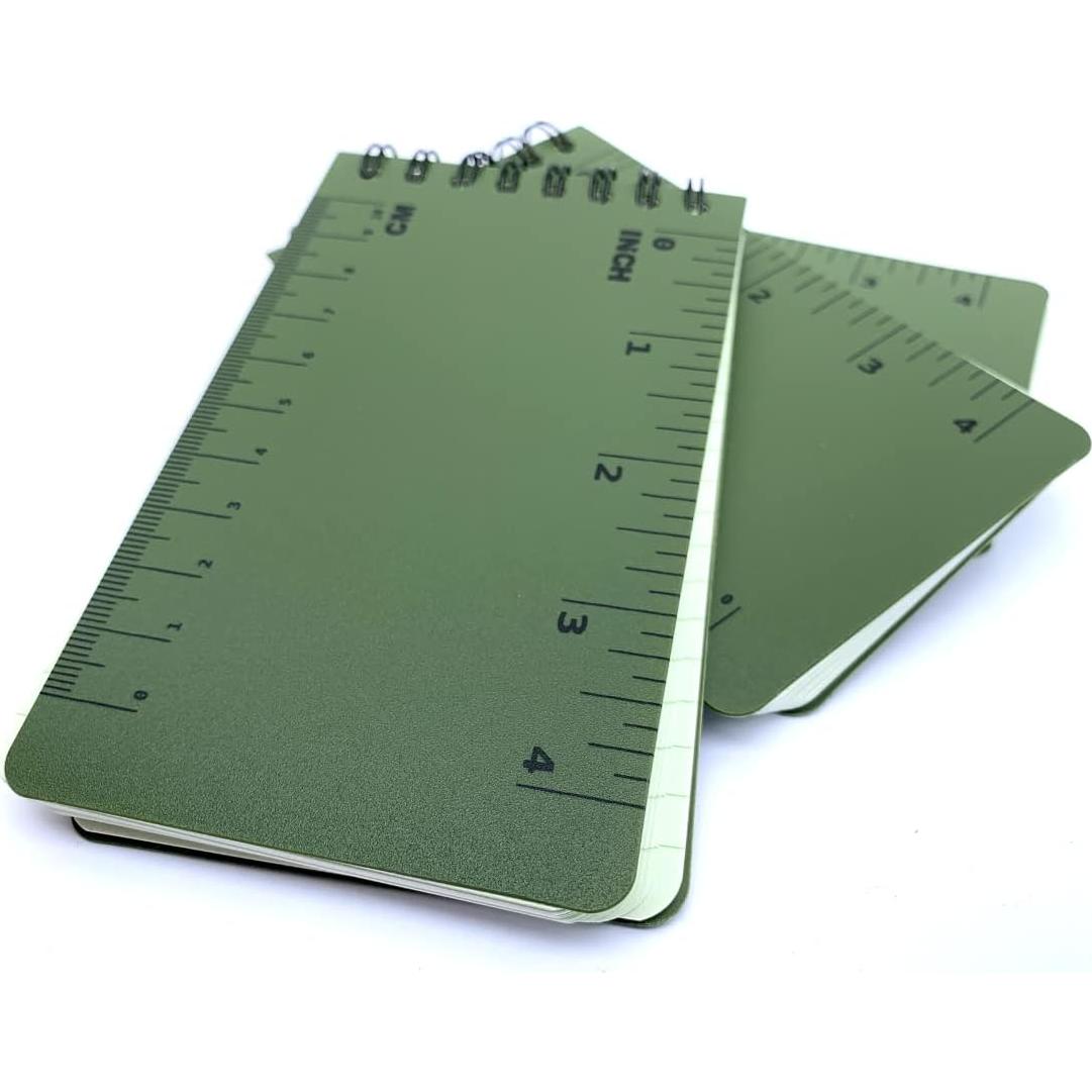 Bloc de Notas Impermeable LETHALIFE 3x5 cm Verde OD - Paquete de 3