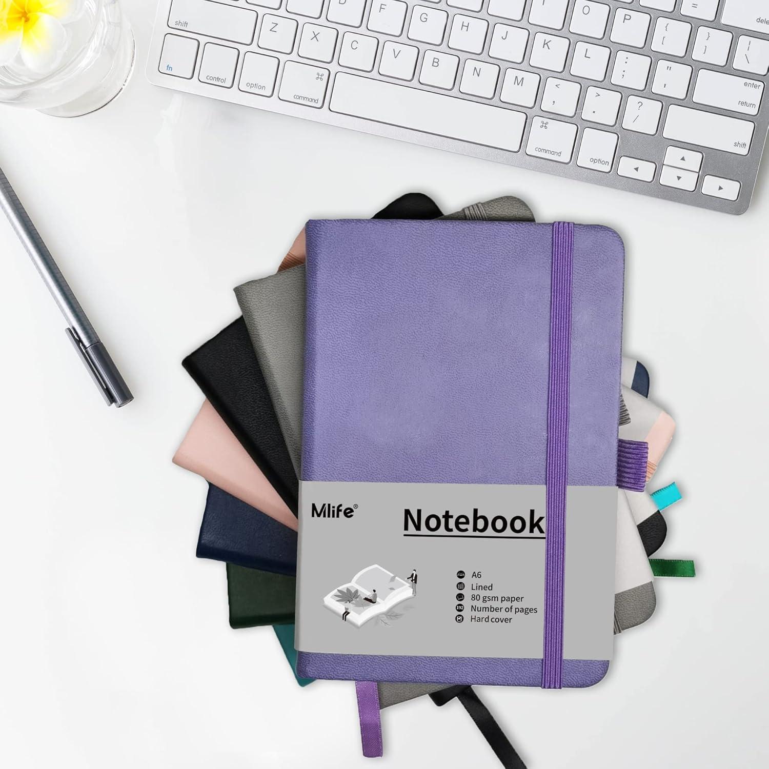 Cuaderno A6 Mlife Rayado Tapa Dura Rosa 192 Páginas