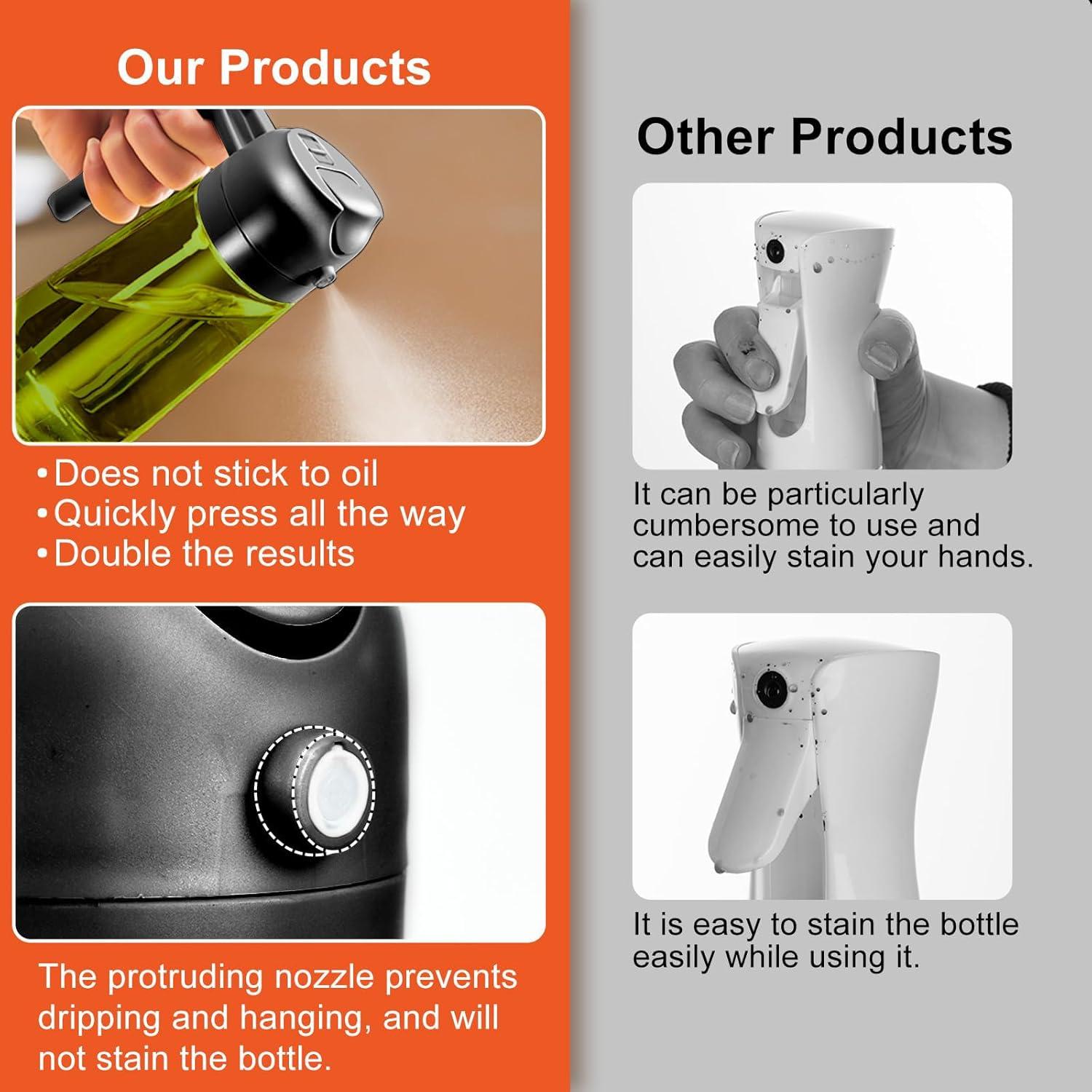 Botella Dispensadora de Aceite AATTCIF 16oz Verde Oscuro 2 en 1