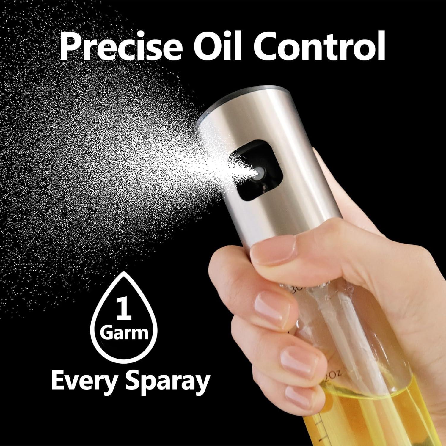 Pulverizador de Aceite CookLoomara 100ml Acero Inoxidable y Vidrio