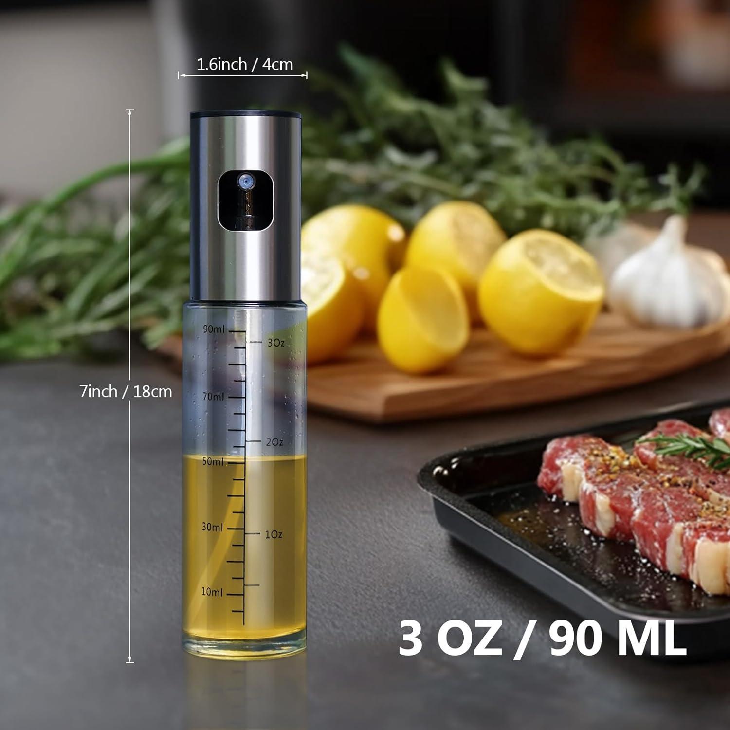 Pulverizador de Aceite CookLoomara 100ml Acero Inoxidable y Vidrio