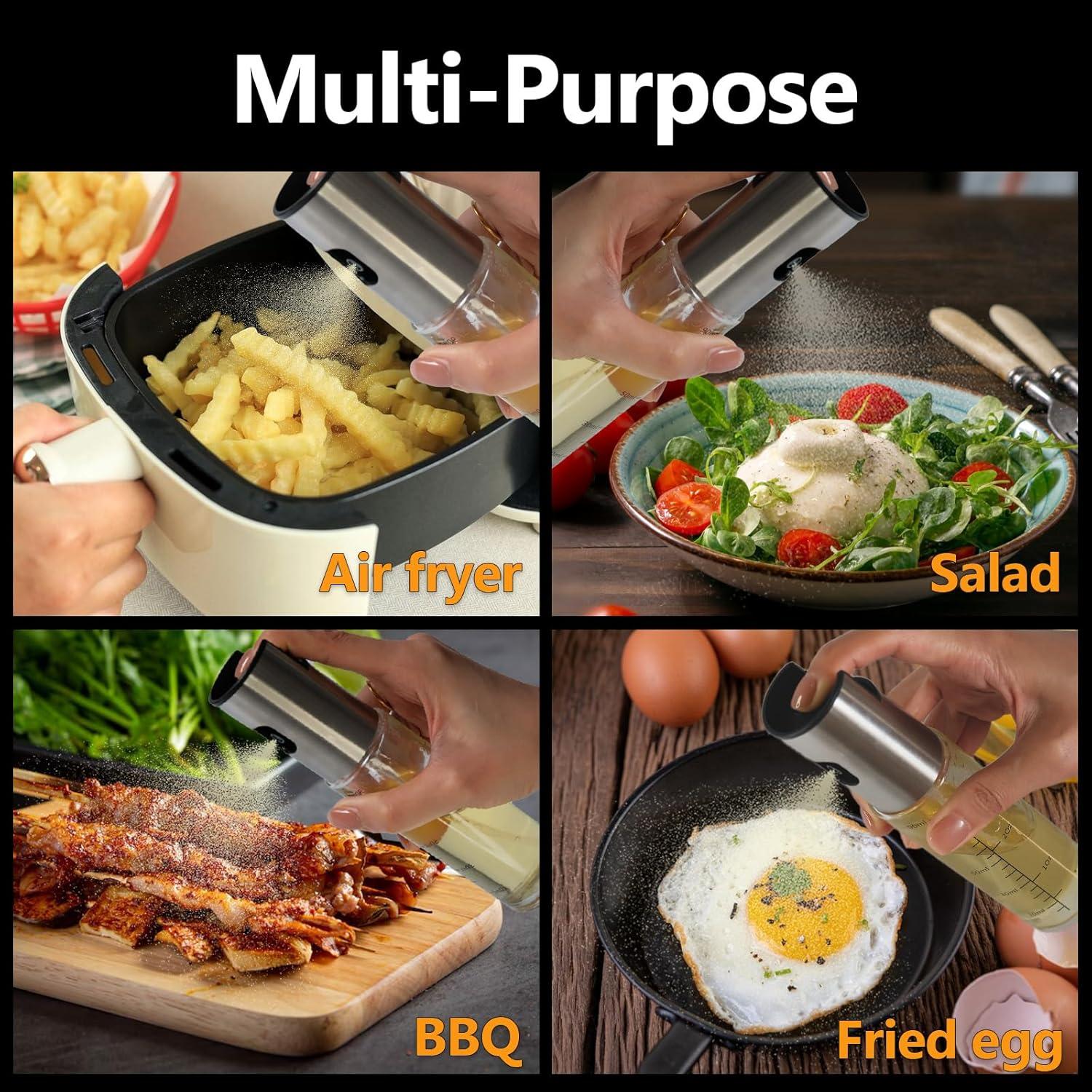 Pulverizador de Aceite CookLoomara 100ml Acero Inoxidable y Vidrio