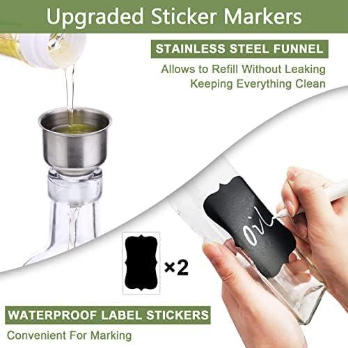 Botella dispensadora de aceite y vinagre Leaflai 500ml 2 Pcs