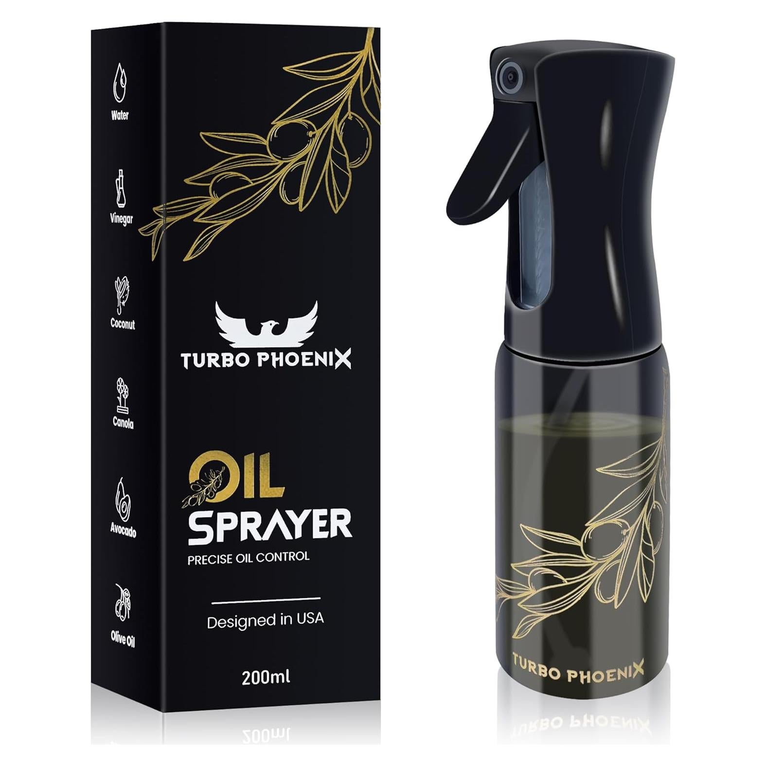 Rociador de Aceite TURBO PHOENIX 200ml Vidrio Reutilizable