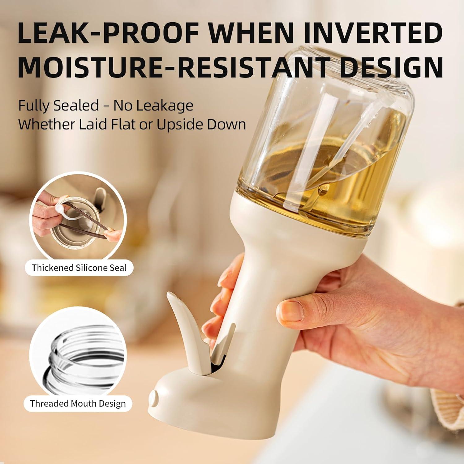 Pulverizador de Aceite MDZF de Vidrio 450ml Blanco - Spray Cocina