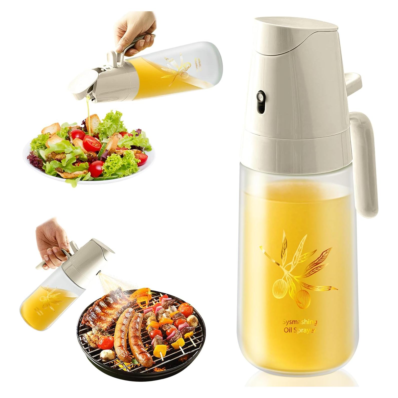 Botella de Spray y Dispensador de Aceite Sysmashing 500ml Gris