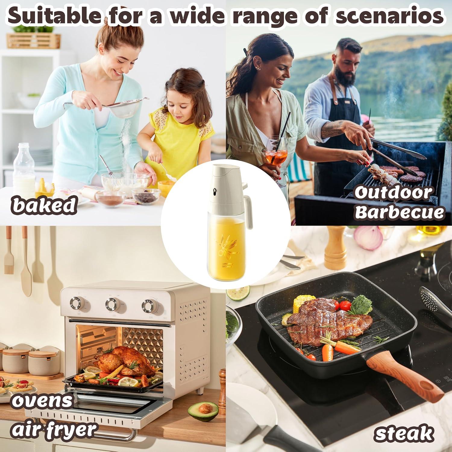 Botella de Spray y Dispensador de Aceite Sysmashing 500ml Gris