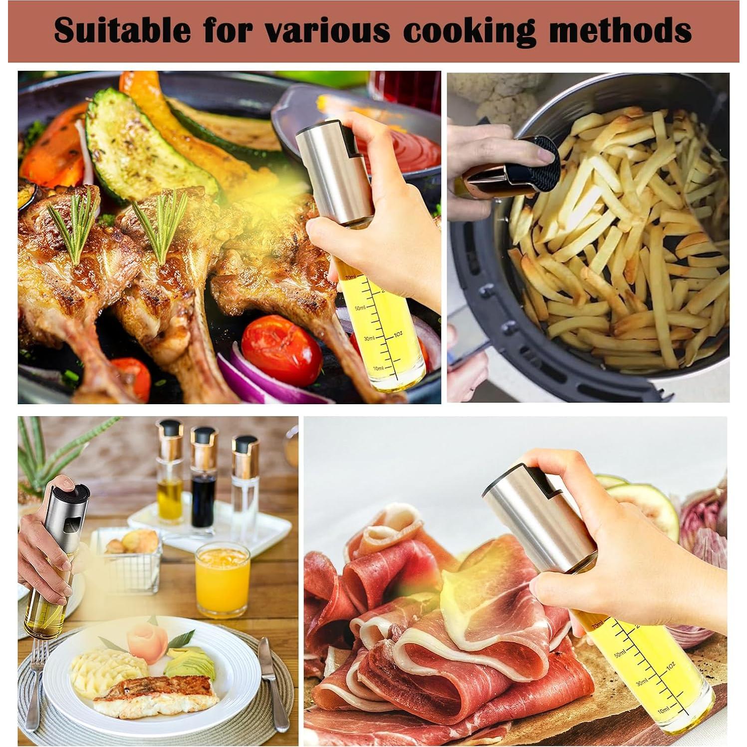 Rociador de Aceite de Oliva Cakeyeye 100ml Vidrio Inoxidable