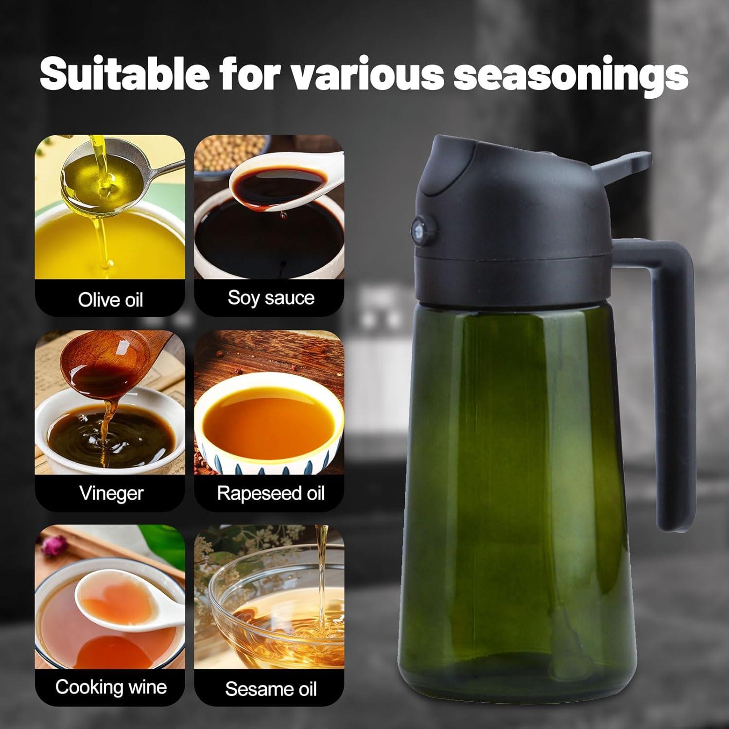 Dispensador de Aceite 2 en 1 WPWWPW 470 ml con Pulverizador