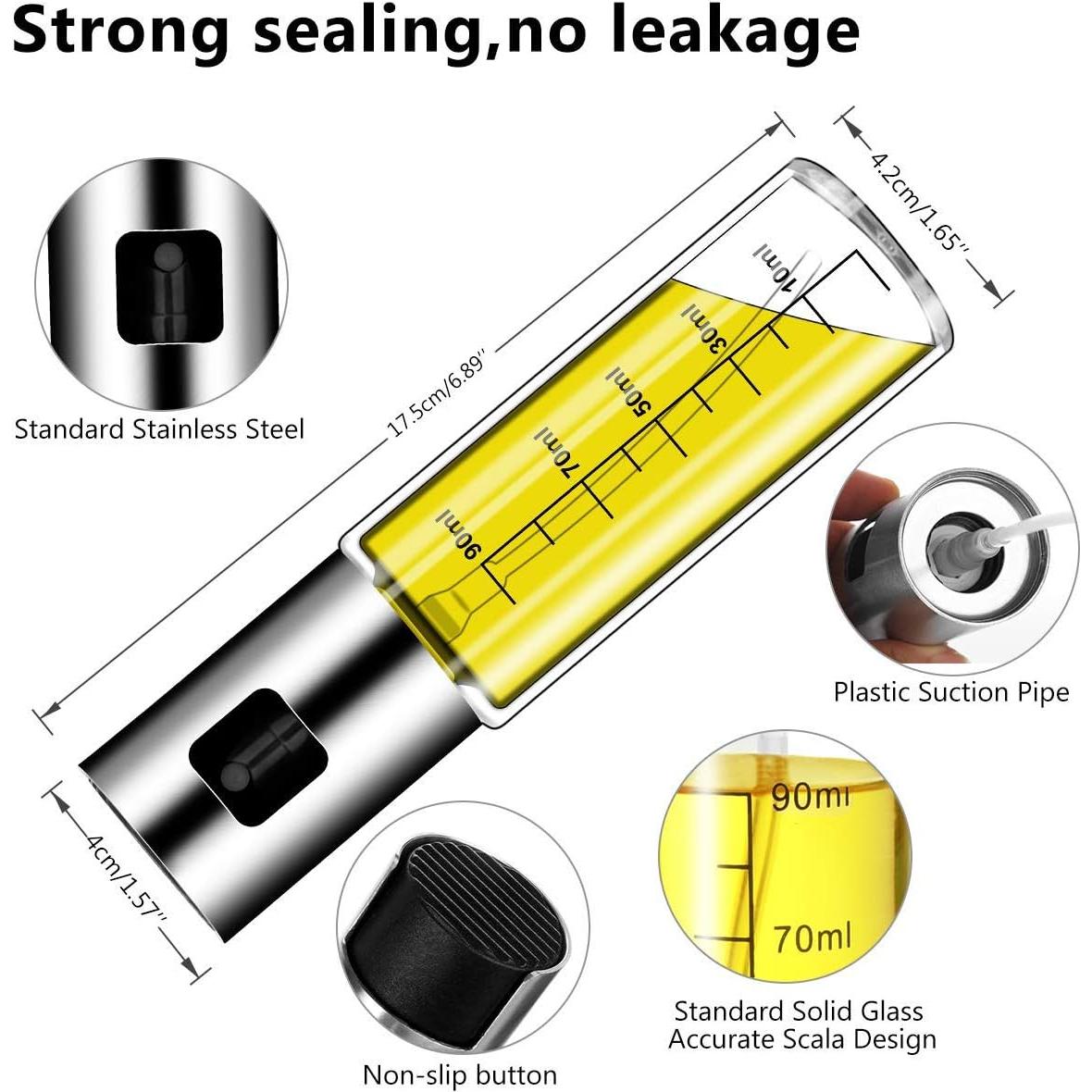 Paquete de 2 Pulverizadores de Aceite AIFUSI 100 ml Vidrio