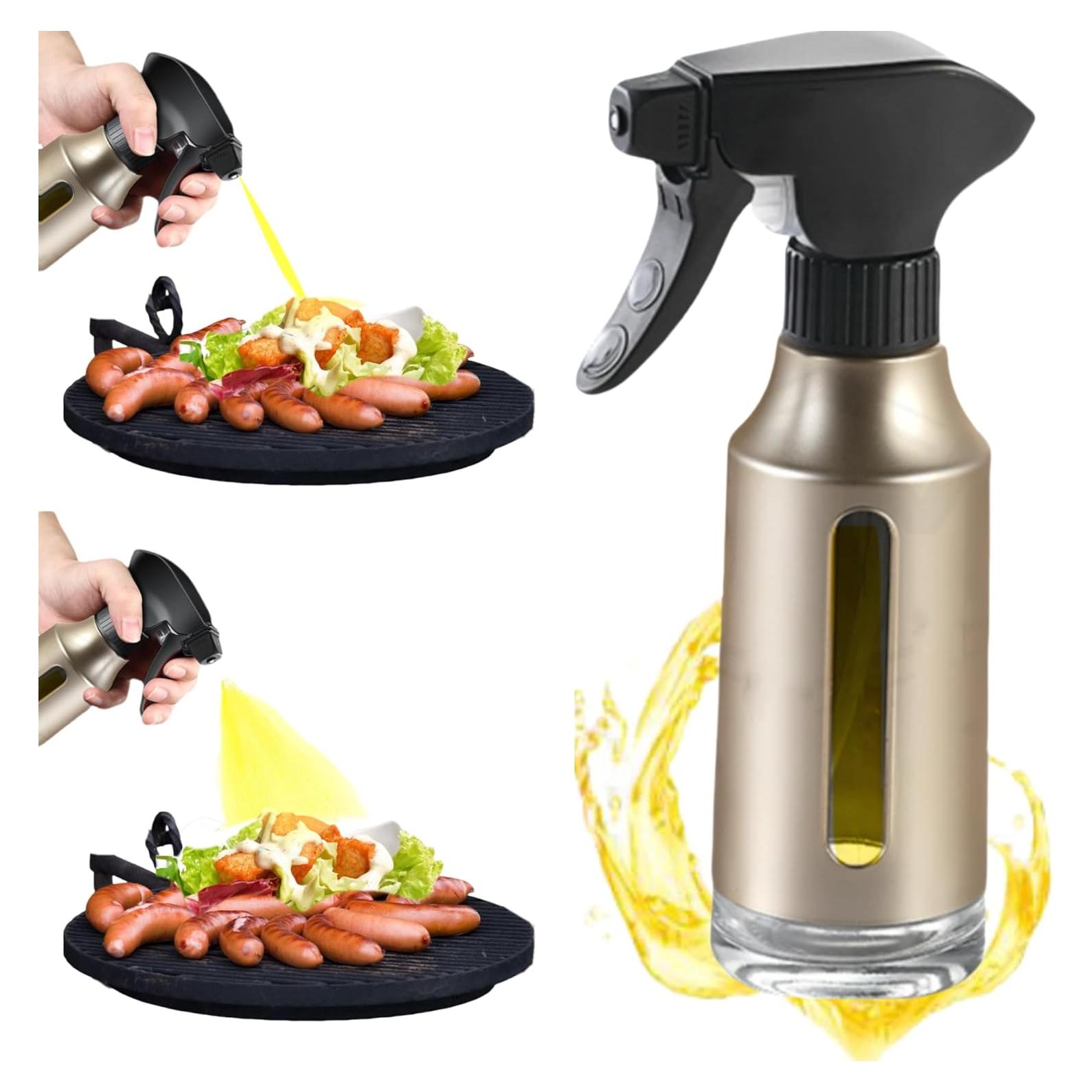 Rociador de Aceite Comoce 180ml Vidrio A Prueba de Fugas Dorado