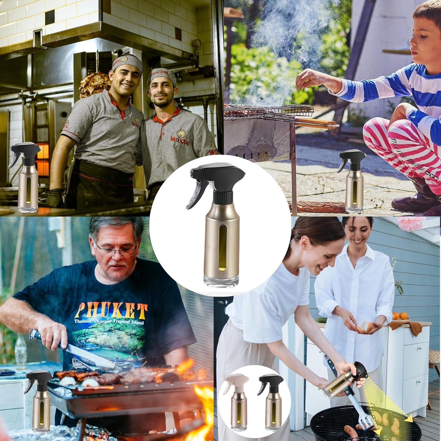 Rociador de Aceite Comoce 180ml Vidrio A Prueba de Fugas Dorado