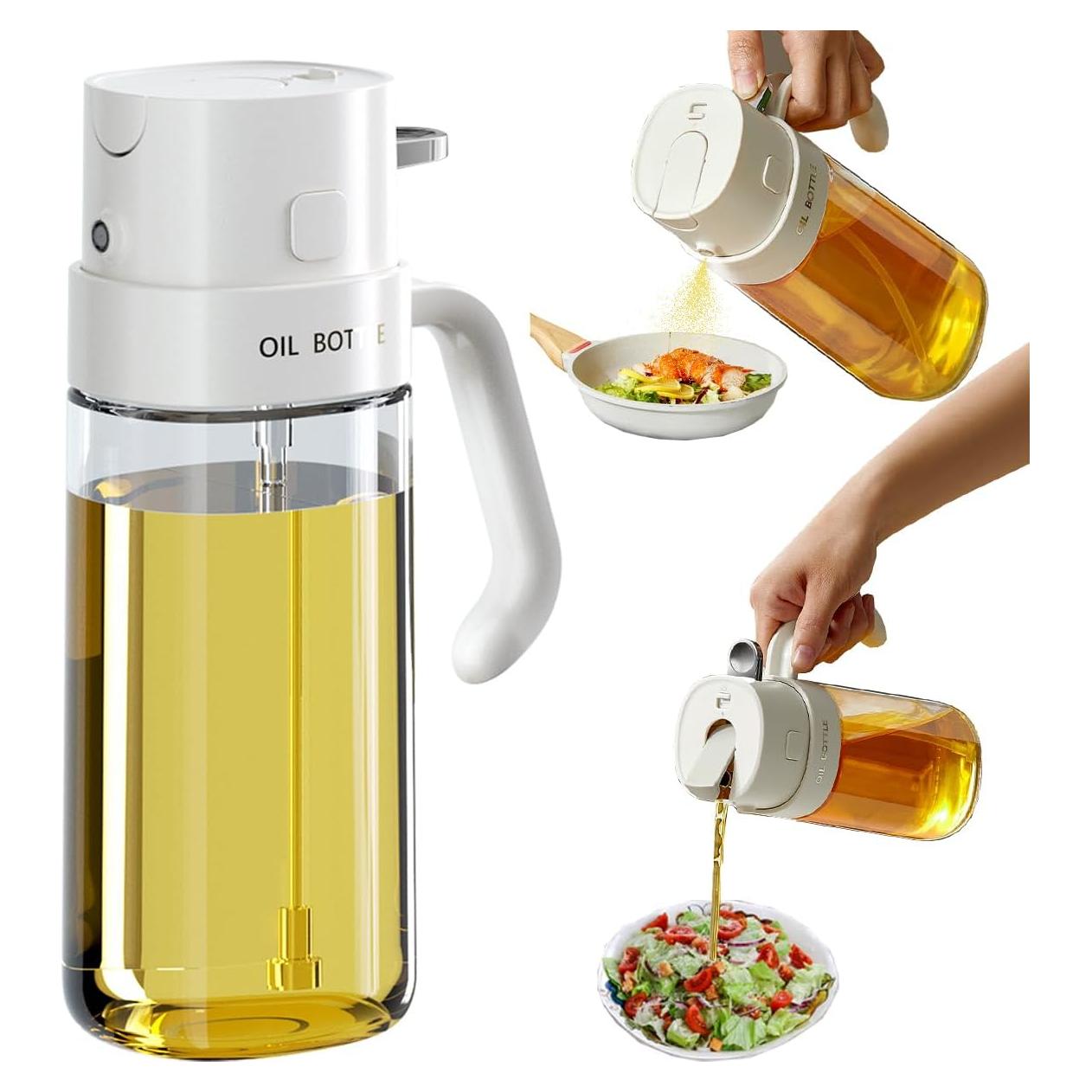 Rociador de Aceite 2 en 1 Whisary 550 ml Blanco