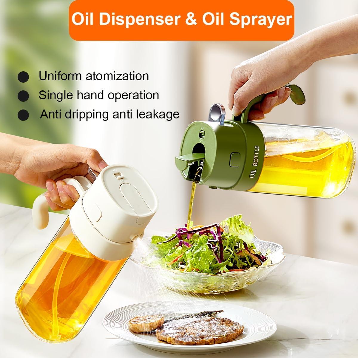 Rociador de Aceite 2 en 1 Whisary 550 ml Blanco