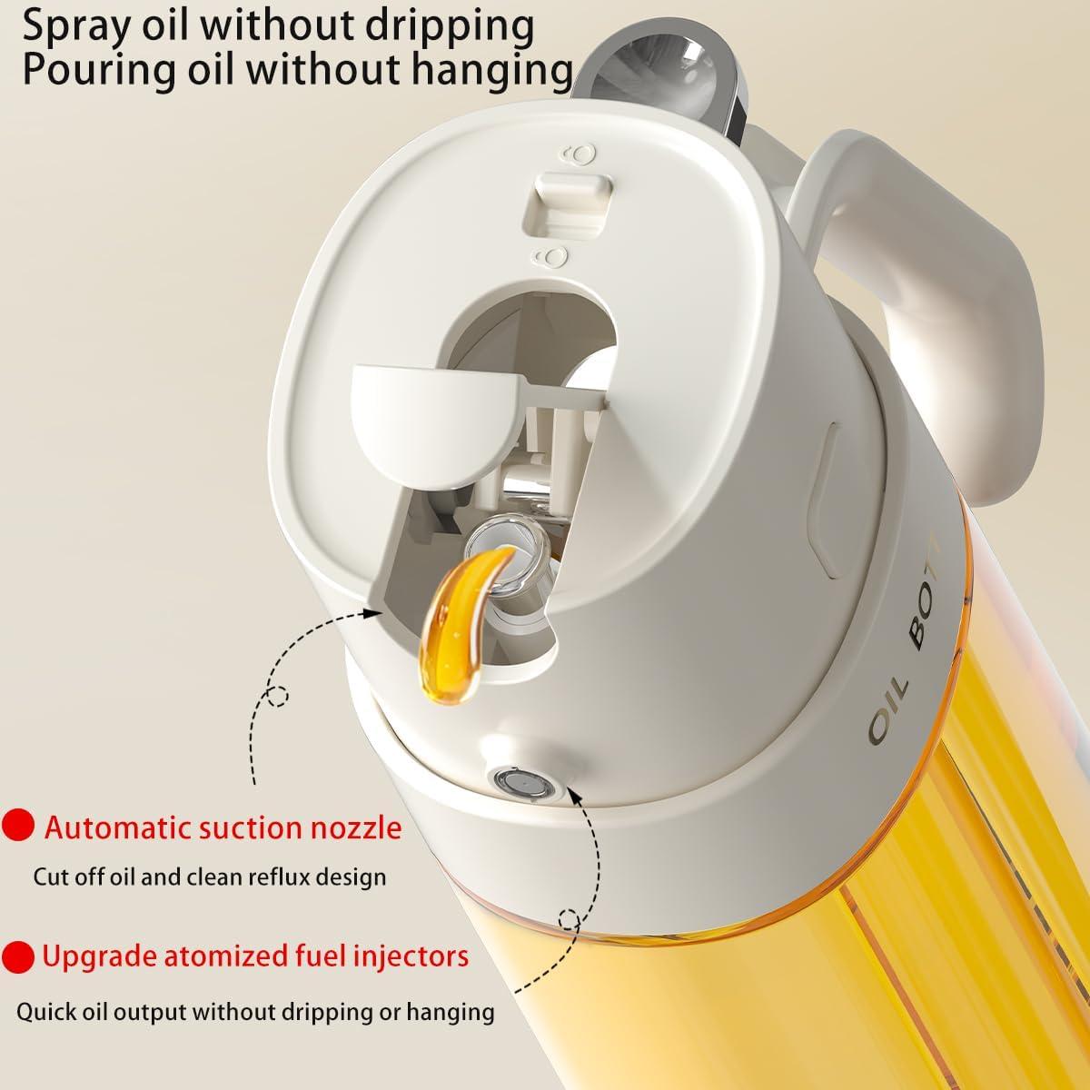 Rociador de Aceite 2 en 1 Whisary 550 ml Blanco