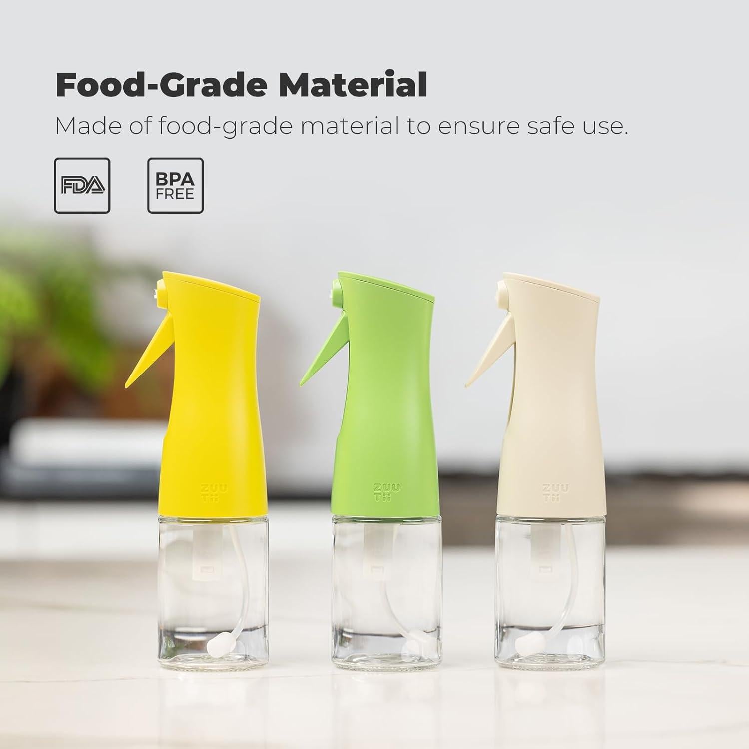 Rociador de Aceite Zuutii 170ml Reutilizable a Prueba de Fugas