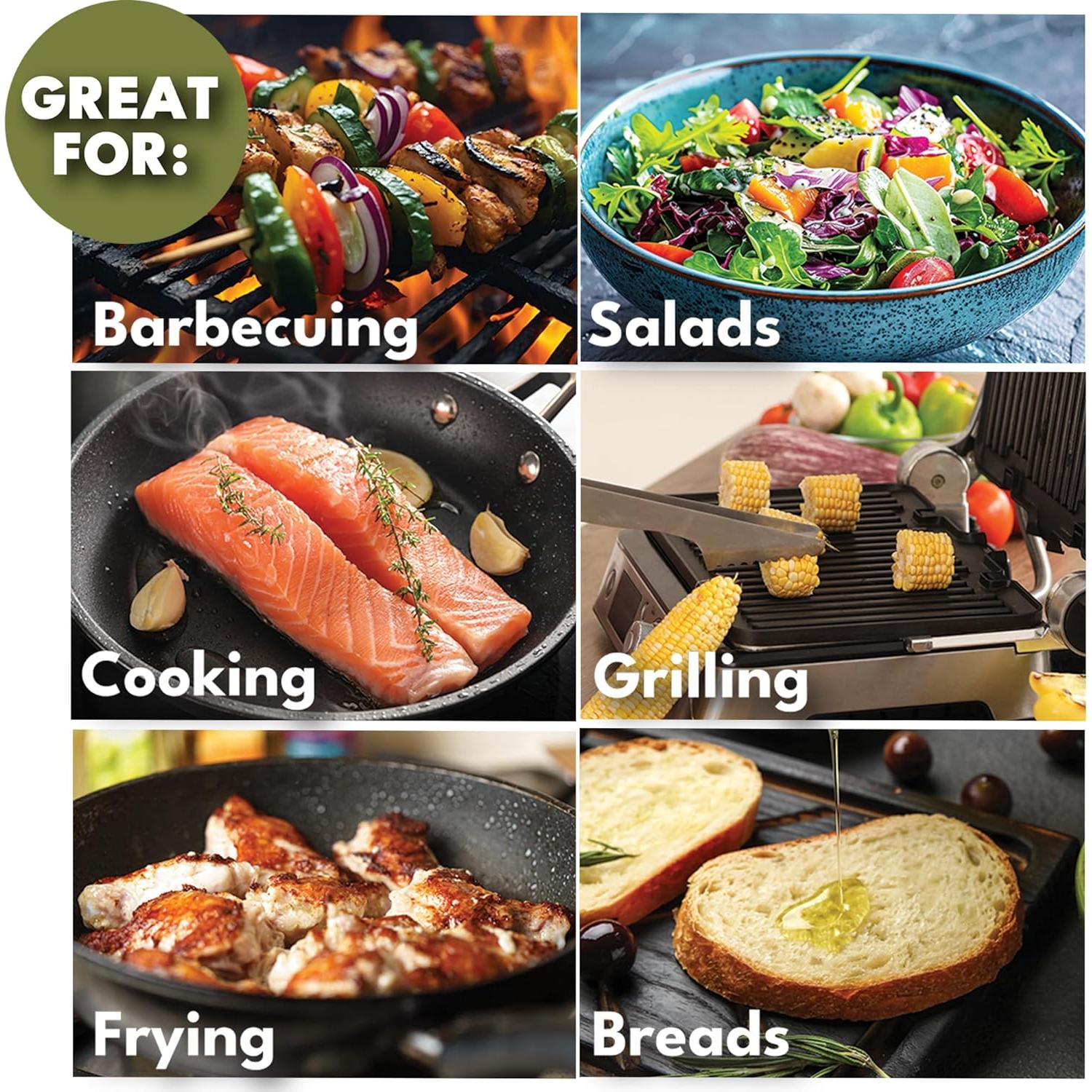 Dispensador de Aceite de Cocina Ontel Olive Glow 400 mL Vidrio