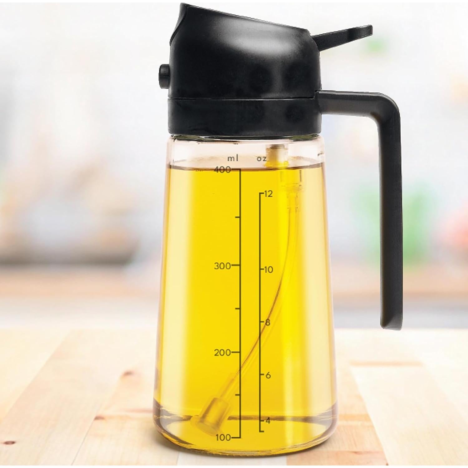 Dispensador de Aceite de Cocina Ontel Olive Glow 400 mL Vidrio