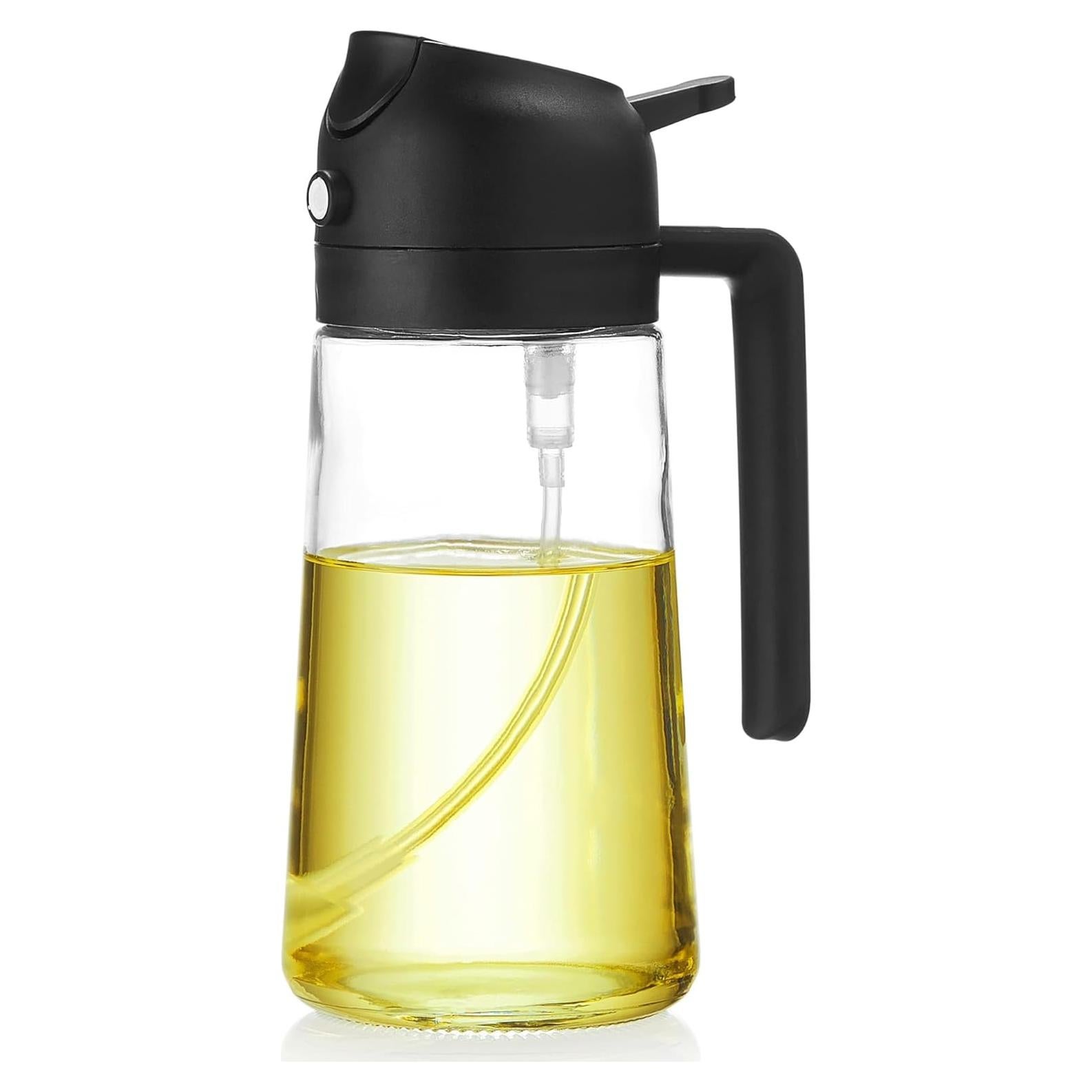 Rociador de Aceite Irrompible 16 OZ - Botella de Vidrio Negra