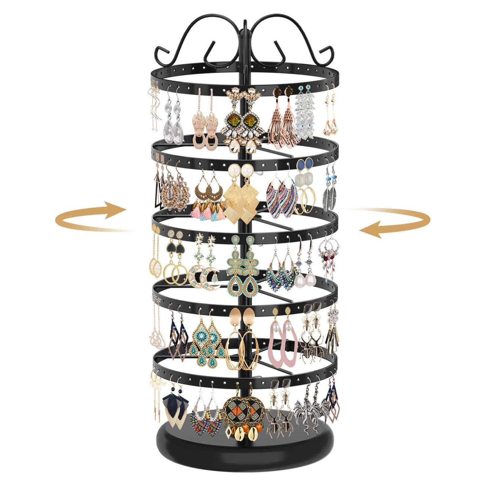 Soporte Organizador de Pendientes Giratorio MODOWEY 5 Niveles