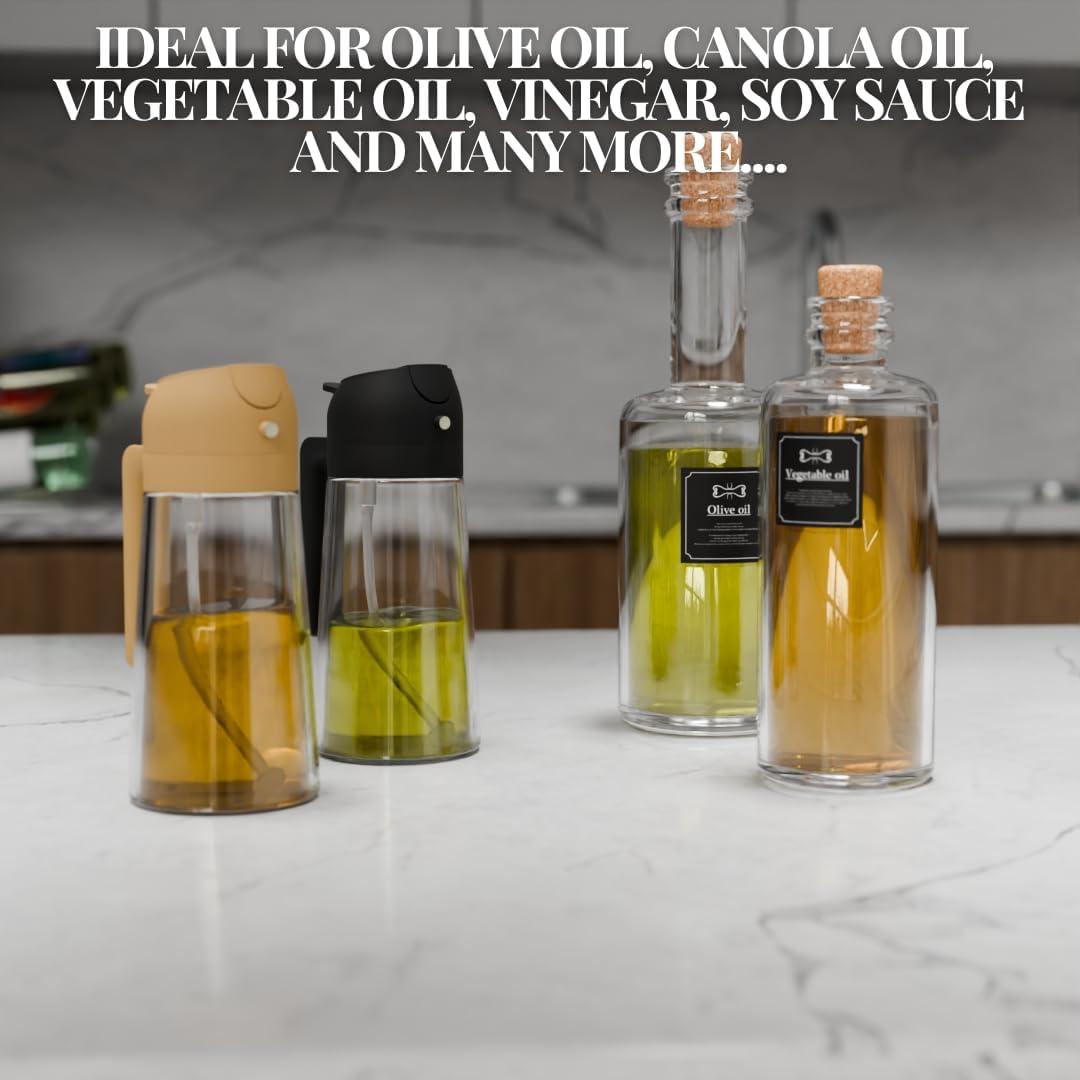 Dispensador y Pulverizador de Aceite 470ml The Away Gourmet Negro