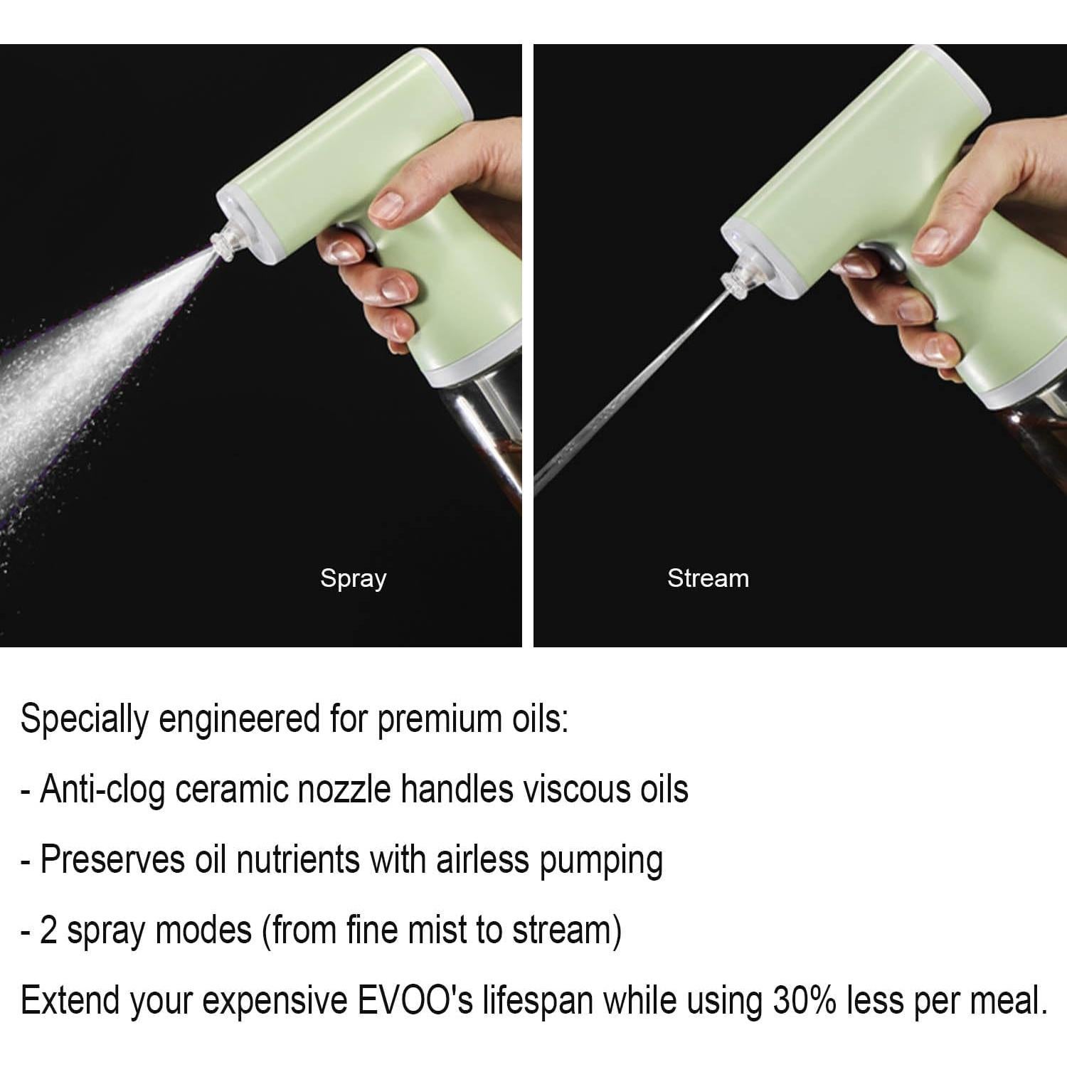 Dispensador de Aceite Eléctrico Kzalzaci 260ml 2-en-1 Recargable