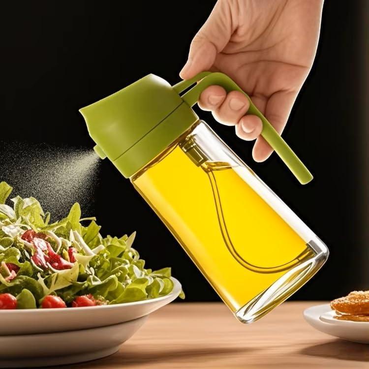 Rociador de Aceite KASHLAND 470ml Vidrio 2 en 1 Verde