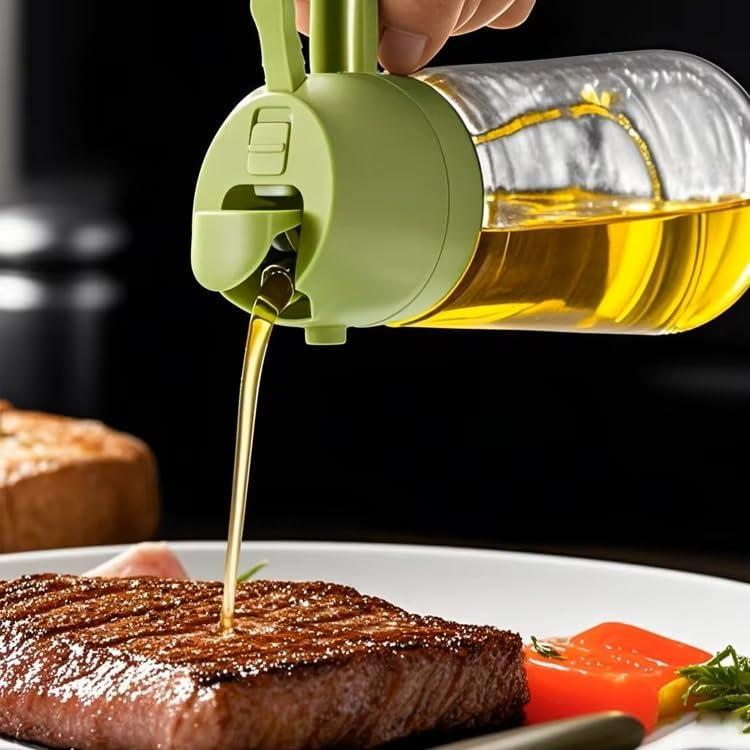 Rociador de Aceite KASHLAND 470ml Vidrio 2 en 1 Verde