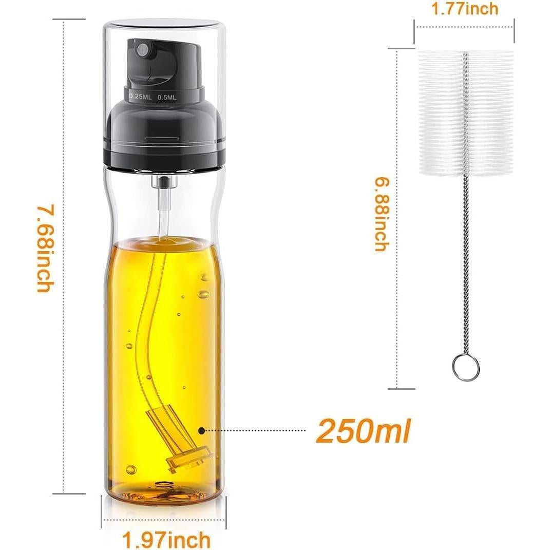 Botella pulverizadora de aceite de oliva Milukon 250ml con cepillo