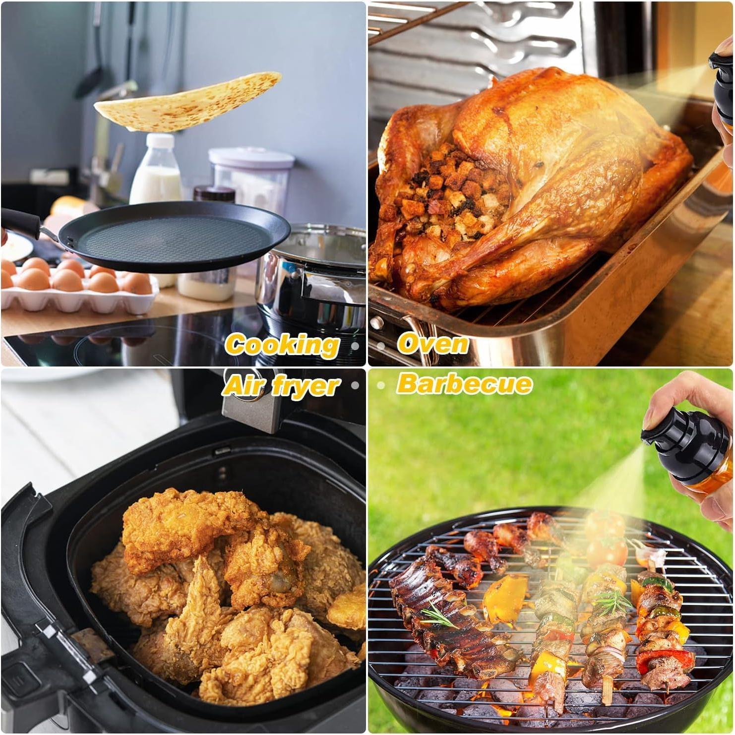 Botella pulverizadora de aceite de oliva Milukon 250ml con cepillo