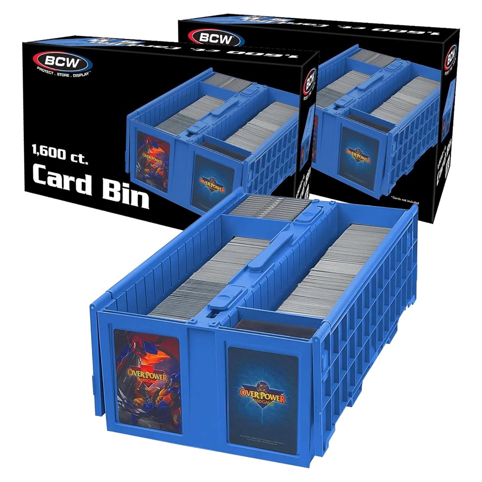 Caja de Cartas Coleccionables BCW - Paquete de 2, Azul, 1600 Cartas