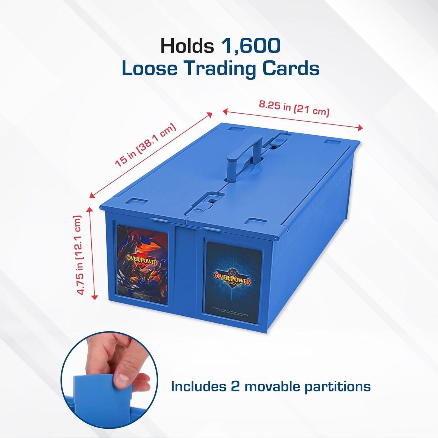 Caja de Cartas Coleccionables BCW - Paquete de 2, Azul, 1600 Cartas