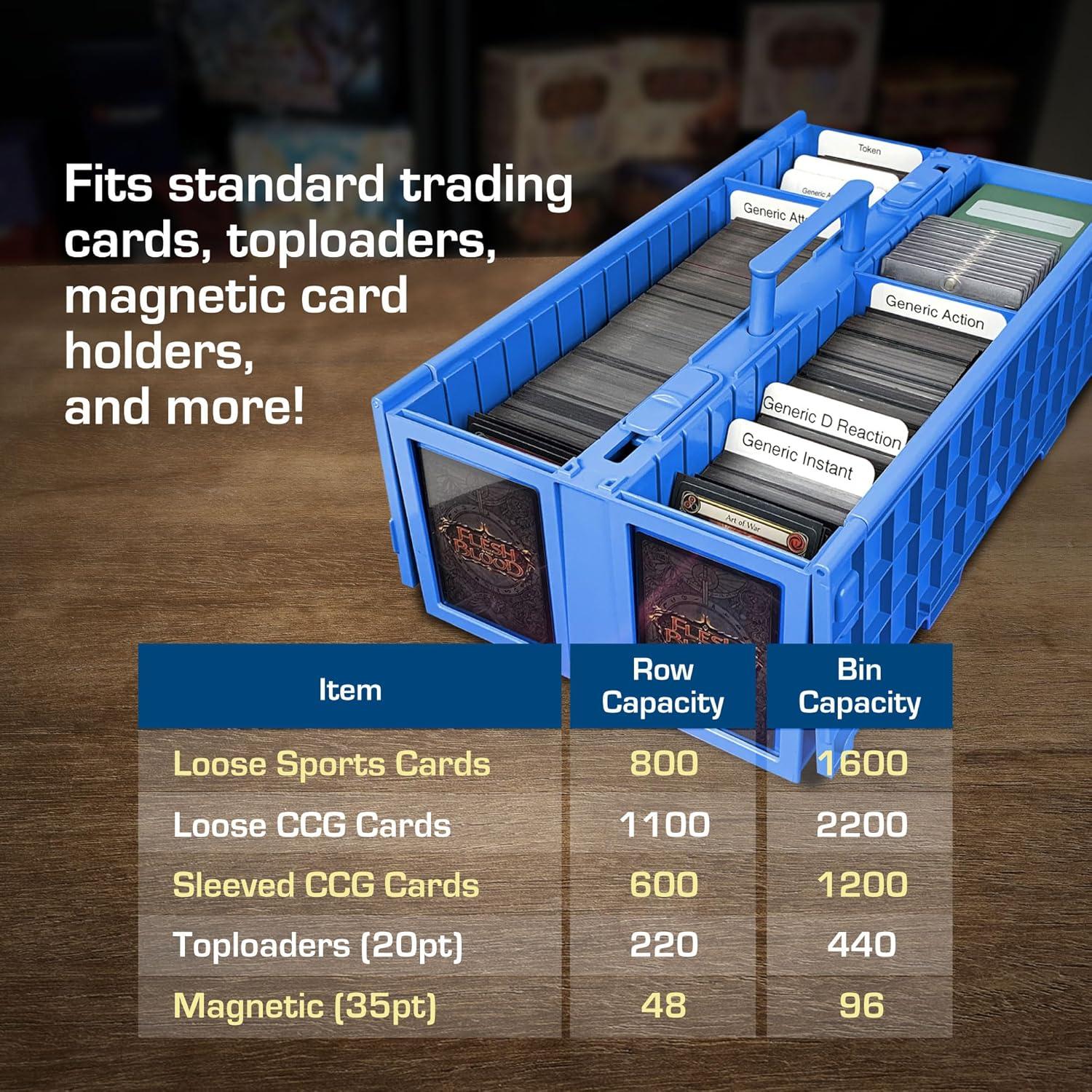 Caja de Cartas Coleccionables BCW - Paquete de 2, Azul, 1600 Cartas