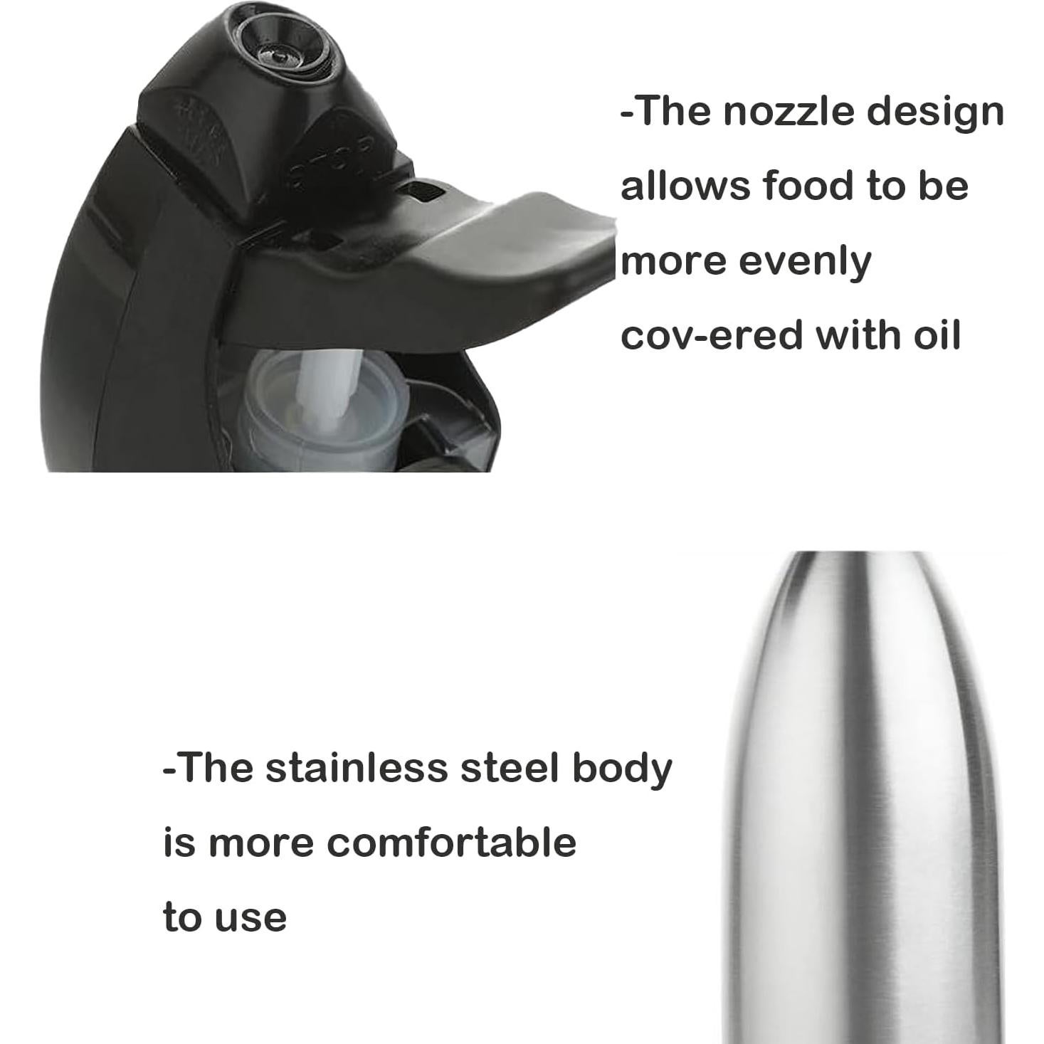 Botella Pulverizadora de Aceite BIGWE 500ml Acero Inoxidable