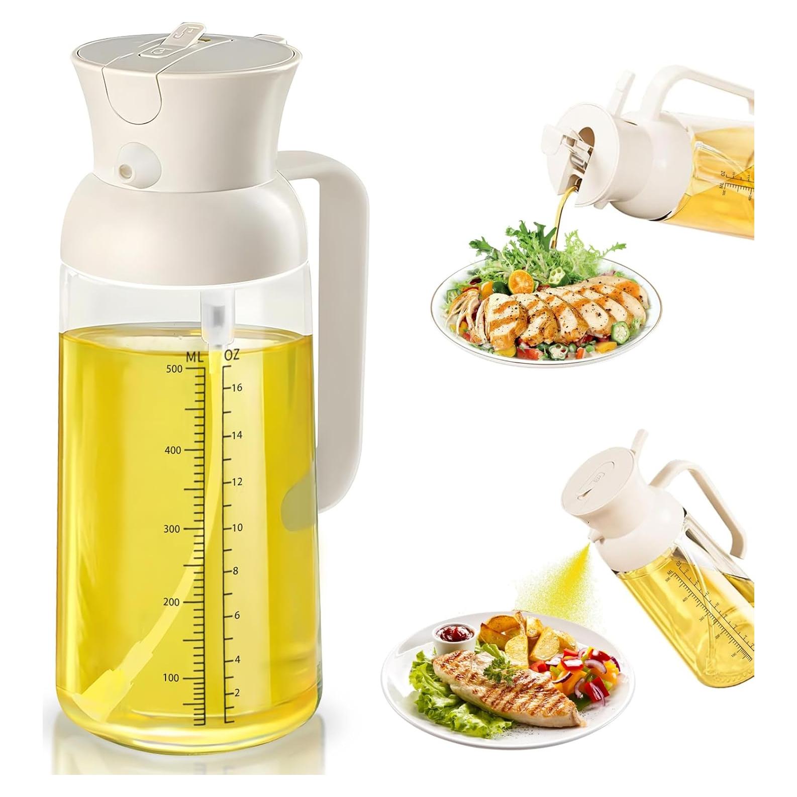 Botella Dispensadora de Aceite TENTA KITCHEN 550ml 2 en 1