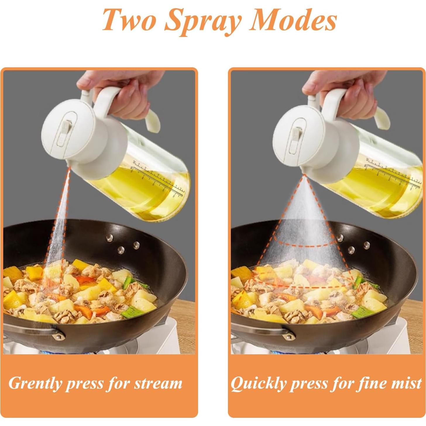 Botella Dispensadora de Aceite TENTA KITCHEN 550ml 2 en 1