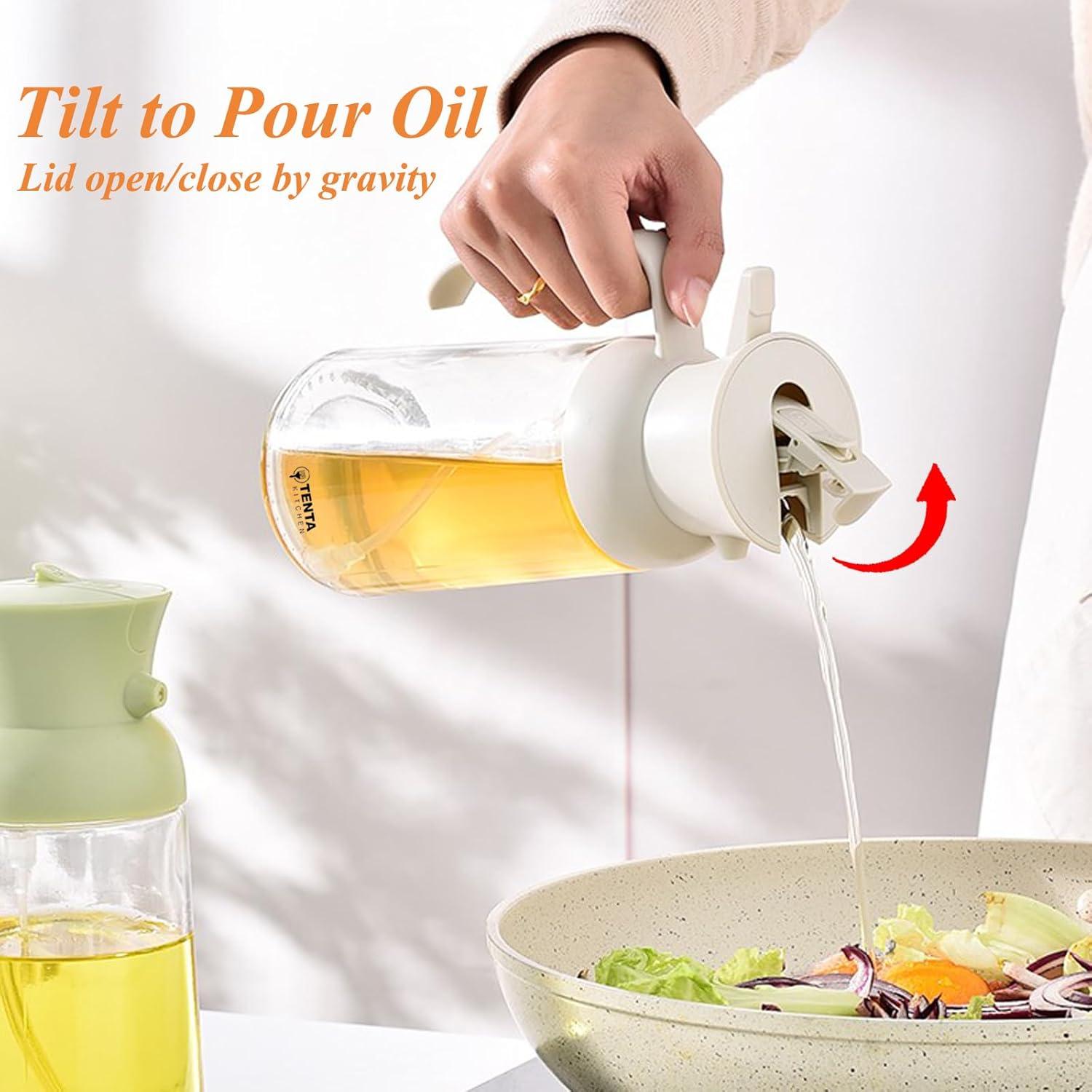 Botella Dispensadora de Aceite TENTA KITCHEN 550ml 2 en 1