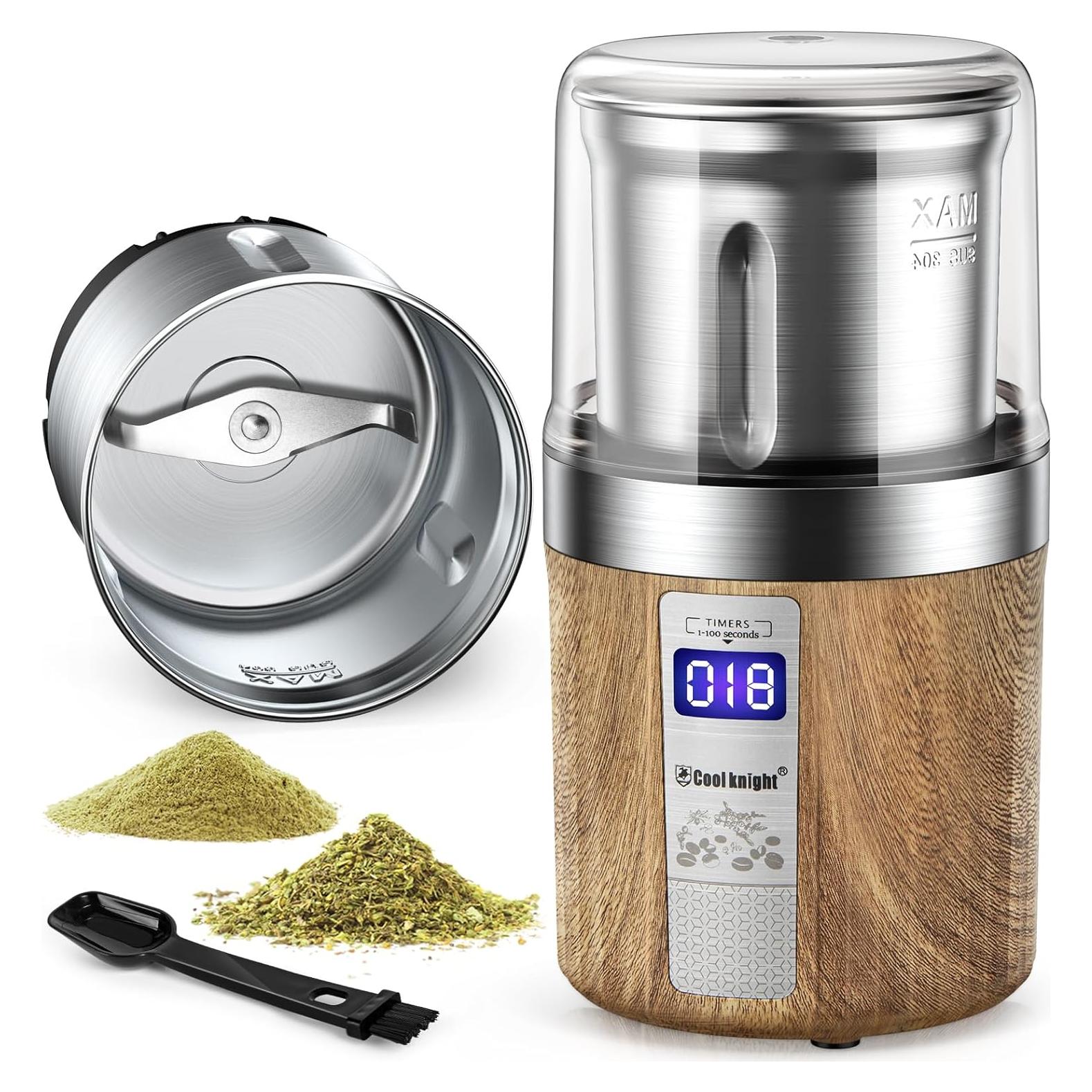 Molinillo Eléctrico de Especias COOL KNIGHT 80g Acero Inoxidable